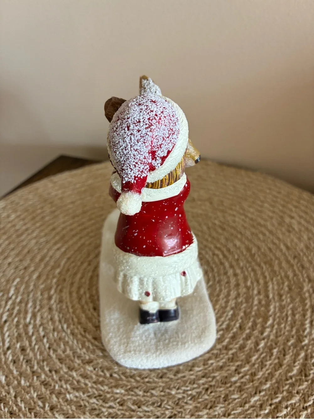 Hobby Lobby Girl Hugging/Kissing Deer Holiday Figurine